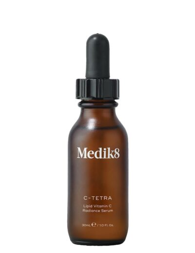 Brown dropper bottle labeled Medlish, used for skincare or serum.