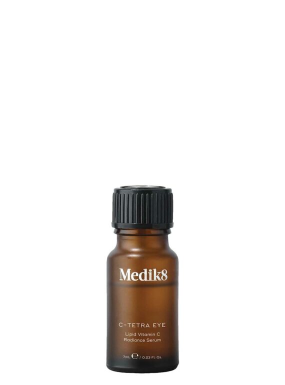 Small amber bottle of Mediter essential oil with black cap.