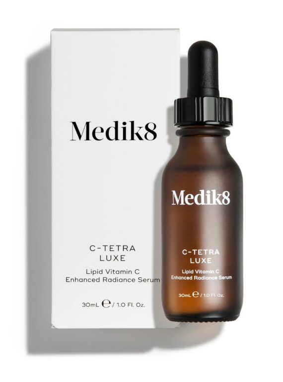 Medik8 C-Tetra Vitamin C serum bottle with packaging box.