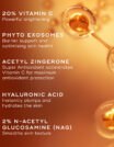 Infographic of five key skincare ingredients and their benefits.