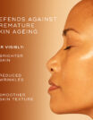 A woman with glowing skin showcasing anti-ageing benefits.