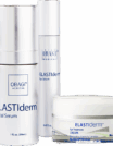 Three OBAGI ELASTIderm skincare products in white containers.