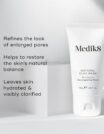 Medik8 skincare product benefits: refines pores, restores skin's natural balance, and clarifies skin.