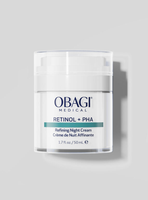 Obagi Retinol PHA Night Cream — authorised UK stockists. 29% smoother skin in clinical testing. Dual-action retinol and PHA overnight renewal. 50ml.