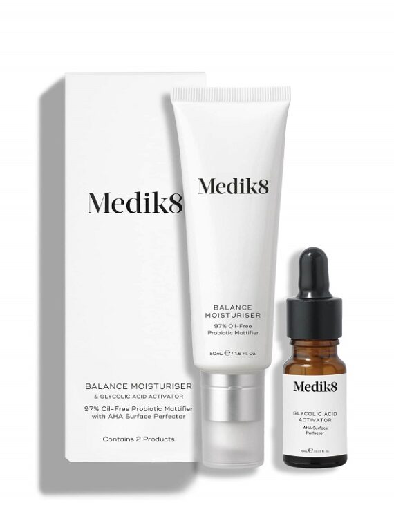 Medik8 Balance Moisturiser Glycolic Acid Duo 50ml 10ml