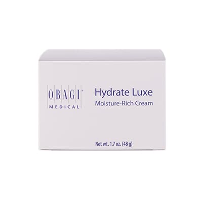 Obagi Medical Hydrate Luxe Intensive Rich Cream in a white box.